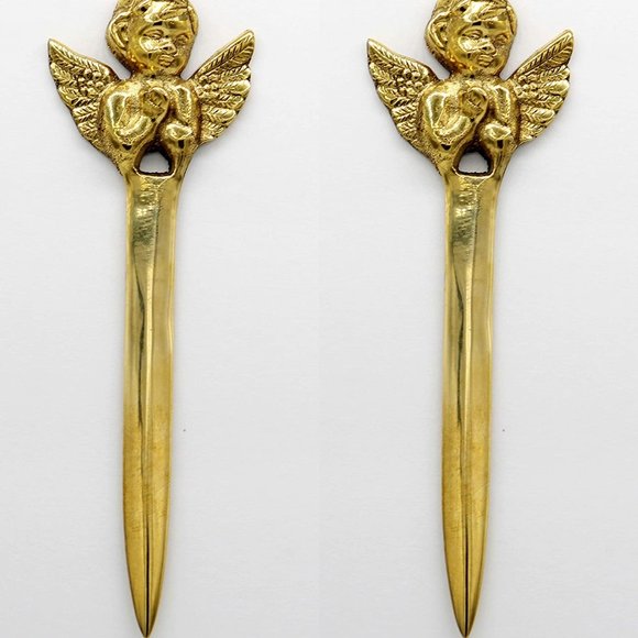 Angel Handmade Brass mail opener, Envelope ,Letter Opener Office Desk Accessory - Picture 1 of 5